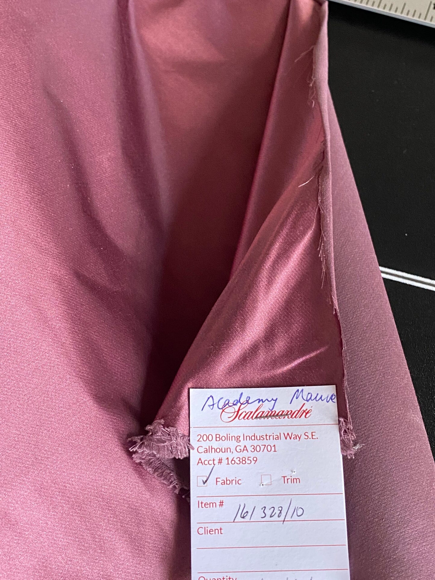 By Yard Scalamandre Thick Silk Satin Academy mauve Red Lavender MSRP USD 436/Y