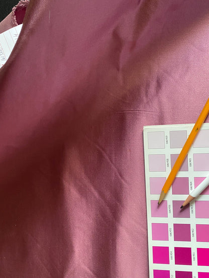 By Yard Scalamandre Thick Silk Satin Academy mauve Red Lavender MSRP USD 436/Y