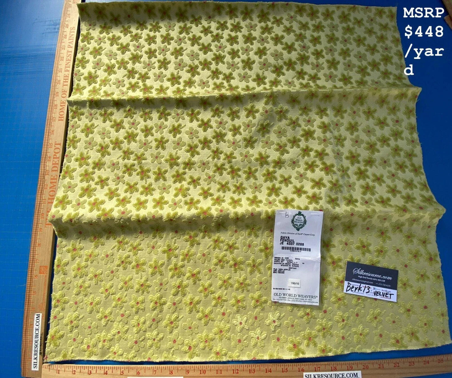 1 Berkbox13 Scalamandre Velvet Gaya Fenouil 26x26"