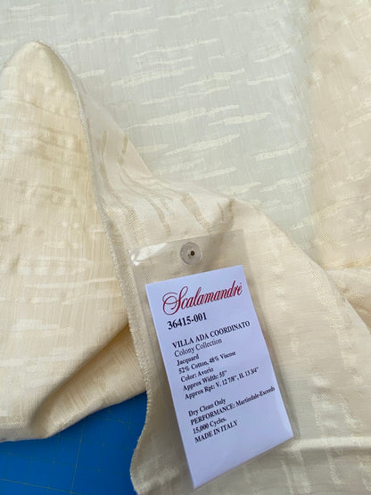 20 Berkbox98 Square Jacquard by Scalamandre Villla Ada Coordinato Avorio Cream White Abstract MSRP300+/y