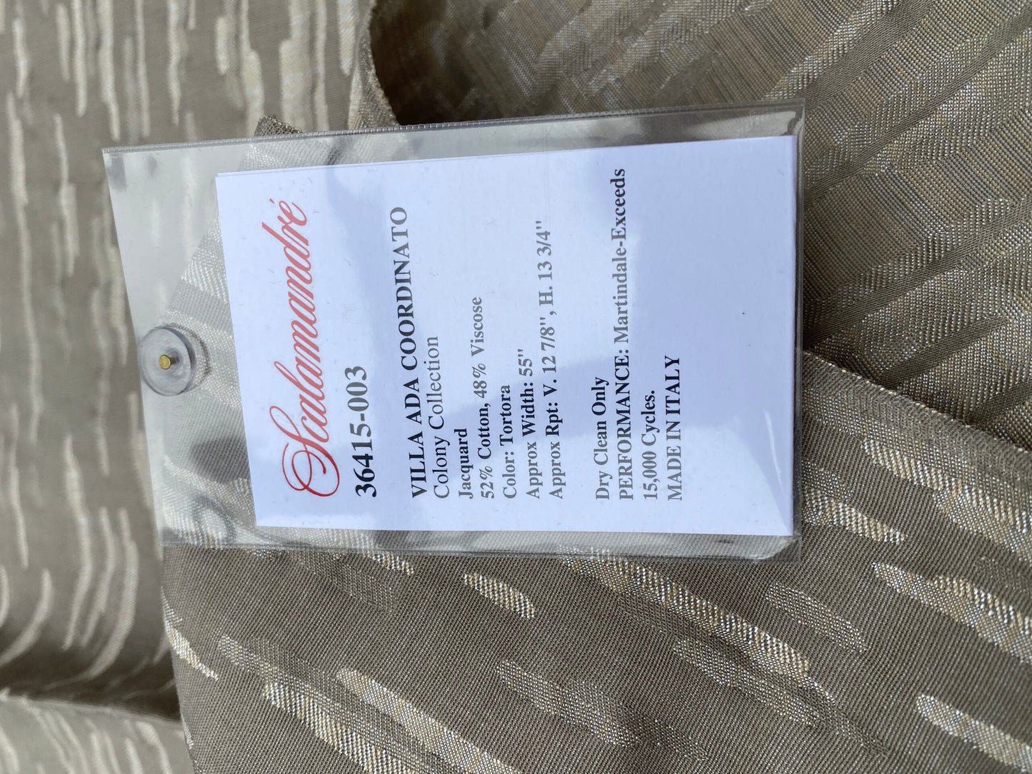 21 Berkbox98 Square Jacquard by Scalamandre Villla Ada Coordinato Tortora Light Gray Abstract MSRP300+/y