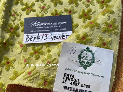 1 Berkbox13 Scalamandre Velvet Gaya Fenouil 26x26"