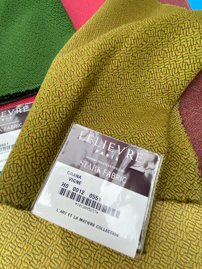 29 Berkbox98 Square Jacquard by Lelievre Paris Grana Vigne Texture 4 Pieces in Different Colorways MSRP USD 382/y