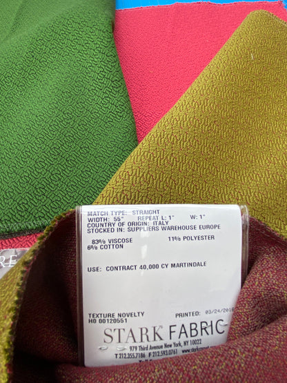 29 Berkbox98 Square Jacquard by Lelievre Paris Grana Vigne Texture 4 Pieces in Different Colorways MSRP USD 382/y