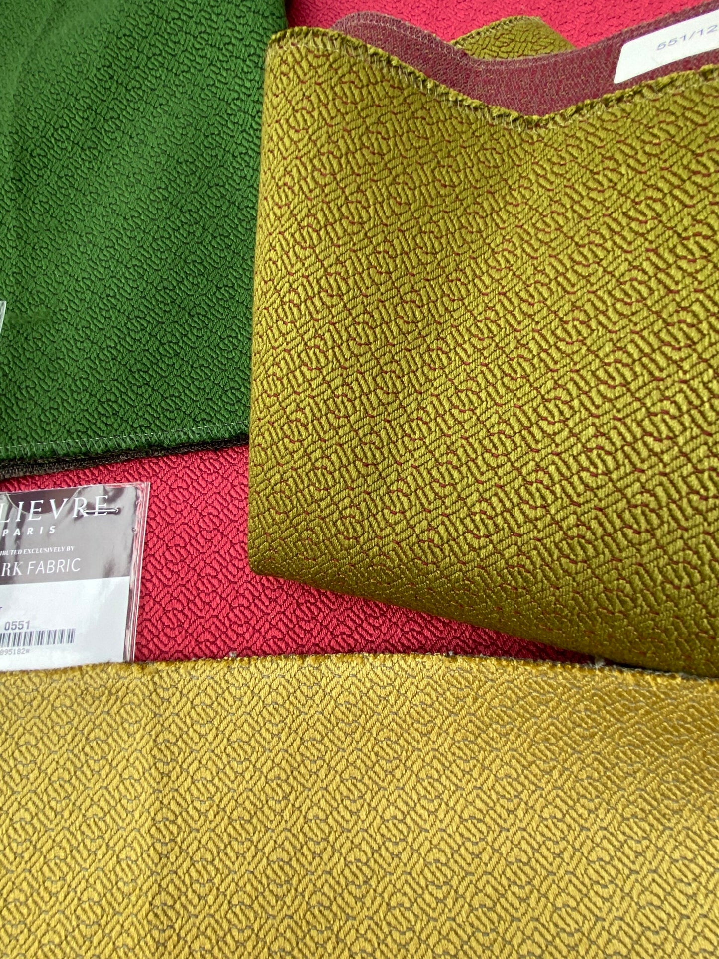 29 Berkbox98 Square Jacquard by Lelievre Paris Grana Vigne Texture 4 Pieces in Different Colorways MSRP USD 382/y
