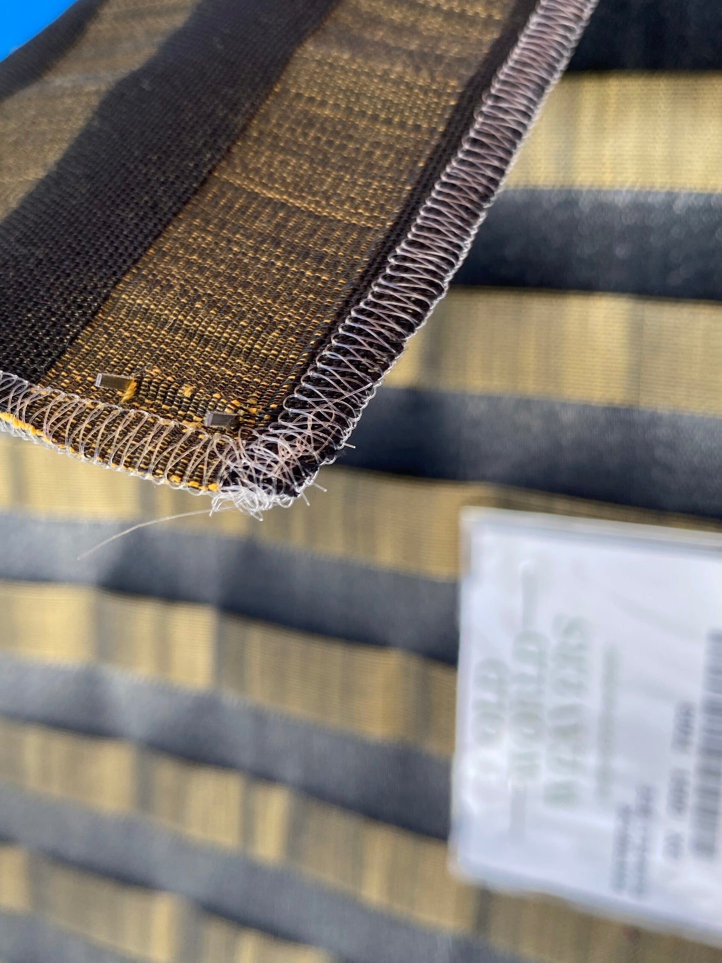 1 Berkbox99 Square Jacquard by Old World Weavers Warwick Bumble Bee Stripe Brown Horsehair MSRP USD700+/y