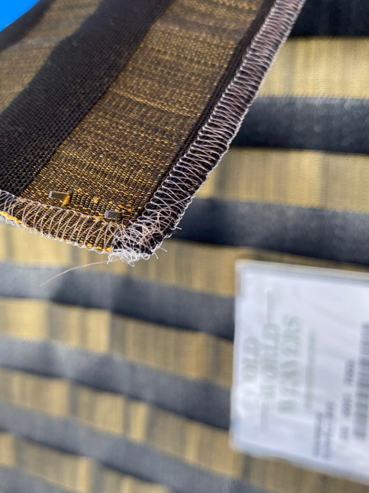 1 Berkbox99 Square Jacquard by Old World Weavers Warwick Bumble Bee Stripe Brown Horsehair MSRP USD700+/y
