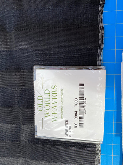 3 Berkbox99 Square Jacquard by Old World Weavers Warwick Onyx Stripe Black Horsehair MSRP USD700+/y