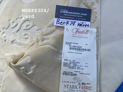 3 Berkbox14 Scalamandre Velvet Velours Savoie Cream