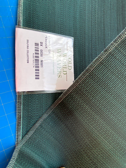 8 Berkbox99 Square Plains Texture by Old World Weavers Stoneleigh Peacock Green Texture Horsehair MSRP USD700+/y