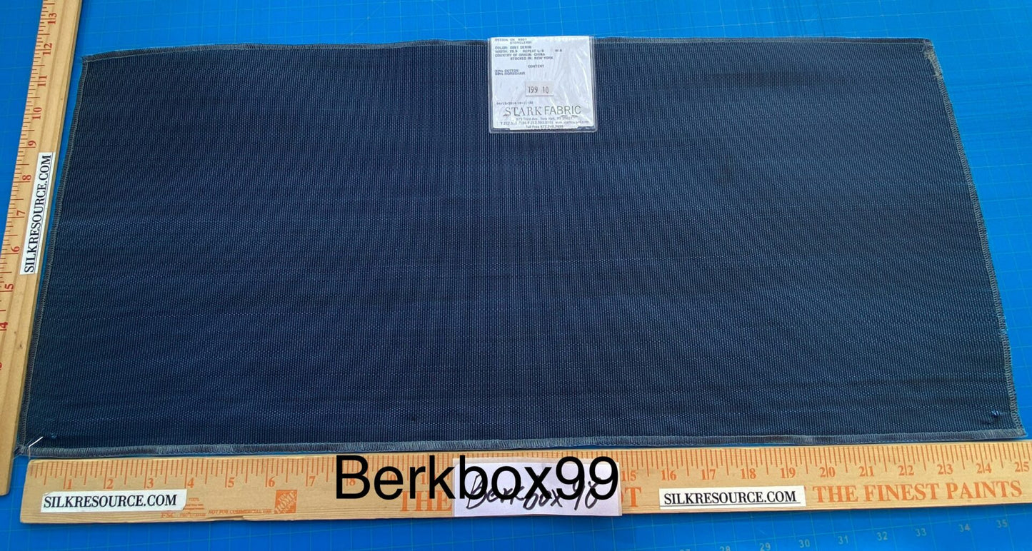 9 Berkbox99 Square Plains Texture by Old World Weavers Stoneleigh Denim Blue Texture Horsehair MSRP USD700+/y