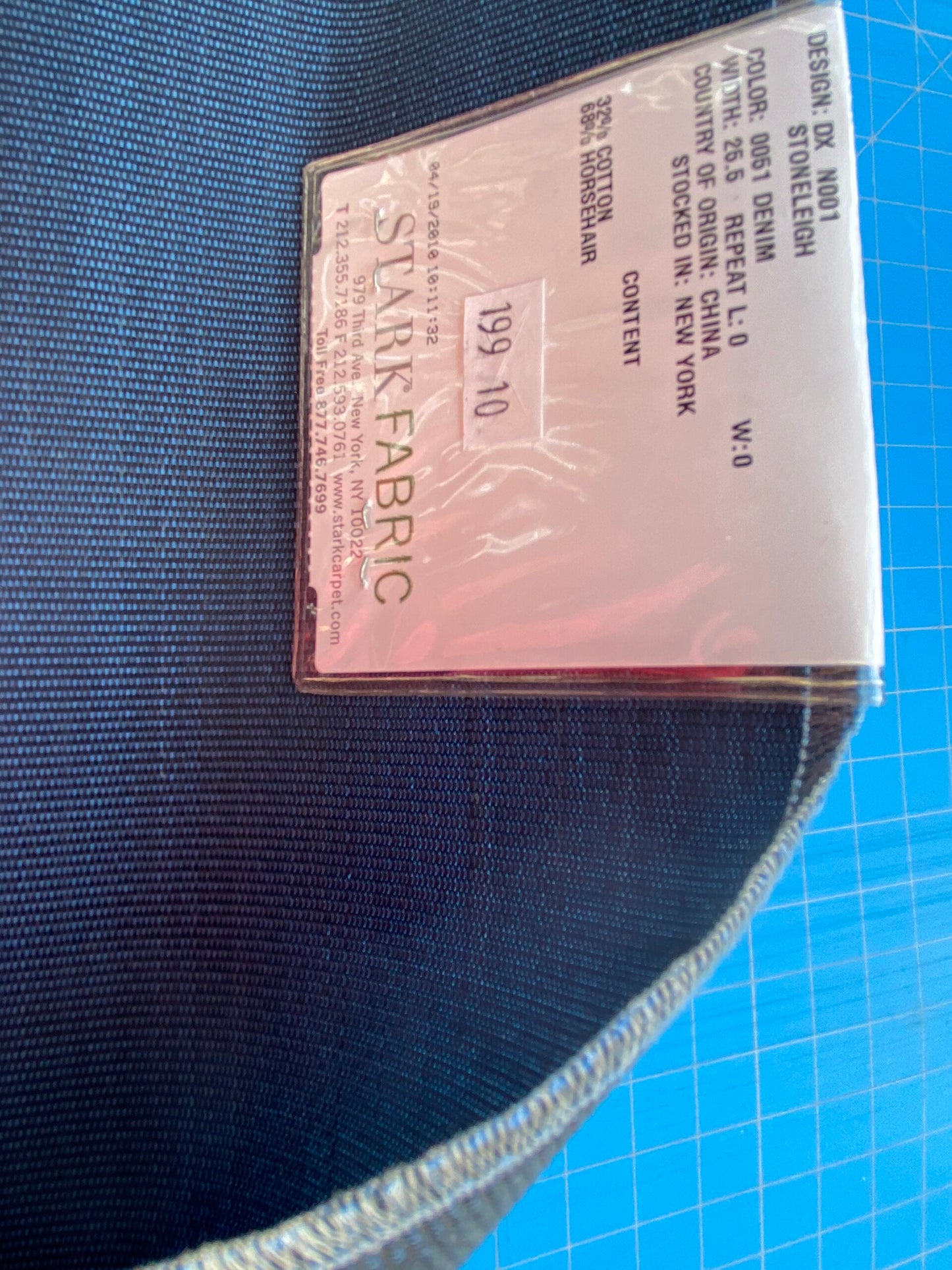 9 Berkbox99 Square Plains Texture by Old World Weavers Stoneleigh Denim Blue Texture Horsehair MSRP USD700+/y