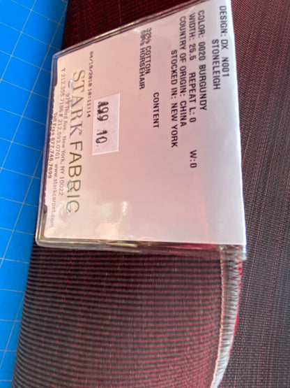 10 Berkbox99 Square Plains Texture by Old World Weavers Stoneleigh Burgundy Deep Red Brown Texture Horsehair MSRP USD700+/y
