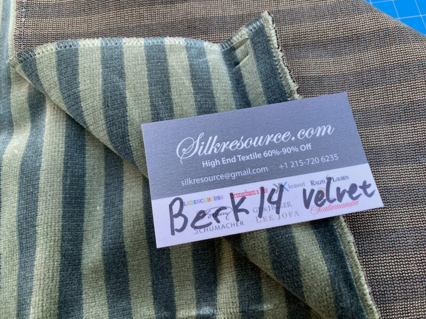 9 Berkbox14 Scalamandre Velvet Blue Green Stripe