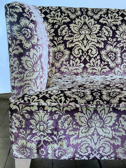 Scalamandre Audrey Cut Velvet Linen Green Renaissance Artichoke Rose MSRP USD 427/Y