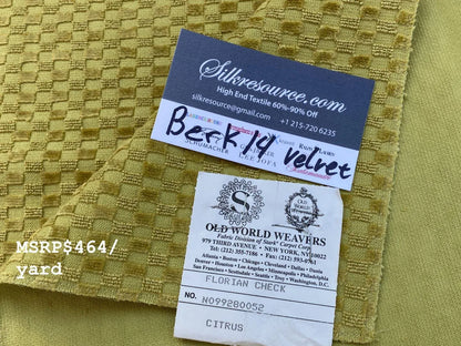13 Berkbox14 Scalamandre Velvet Florian Check Citrus