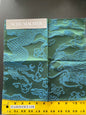Schumacher Ruan Dragon Damask Emerald Green Art Deco Chinoiserie Satin Cotton MSRP USD 316/y