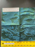 Schumacher Ruan Dragon Damask Emerald Green Art Deco Chinoiserie Satin Cotton MSRP USD 316/y