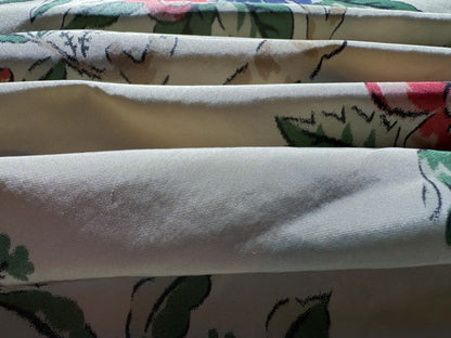 12 EV51 2.4y x 51"W Length Scalamandre Tassinari and Chatel Geisha Fond Creme Cream White Print Floral Botanical Historical MSRP USD2000+y
