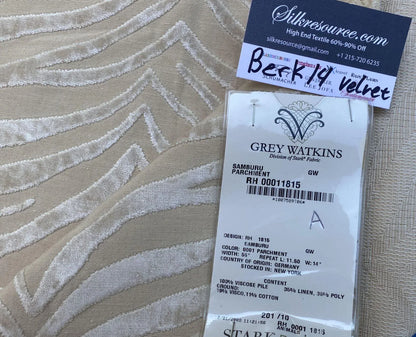 15 Berkbox14 Scalamandre Velvet Samburu Parchment