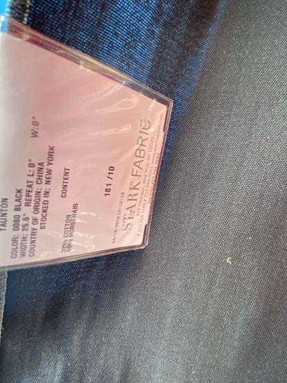 15 Berkbox99 Square Plains Texture by Old World Weavers Taunton Black Solid Horsehair MSRP USD700+/y