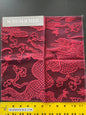 Schumacher Ruan Dragon Damask Garnet Red Art Deco Chinoiserie Satin Cotton MSRP USD 316/y