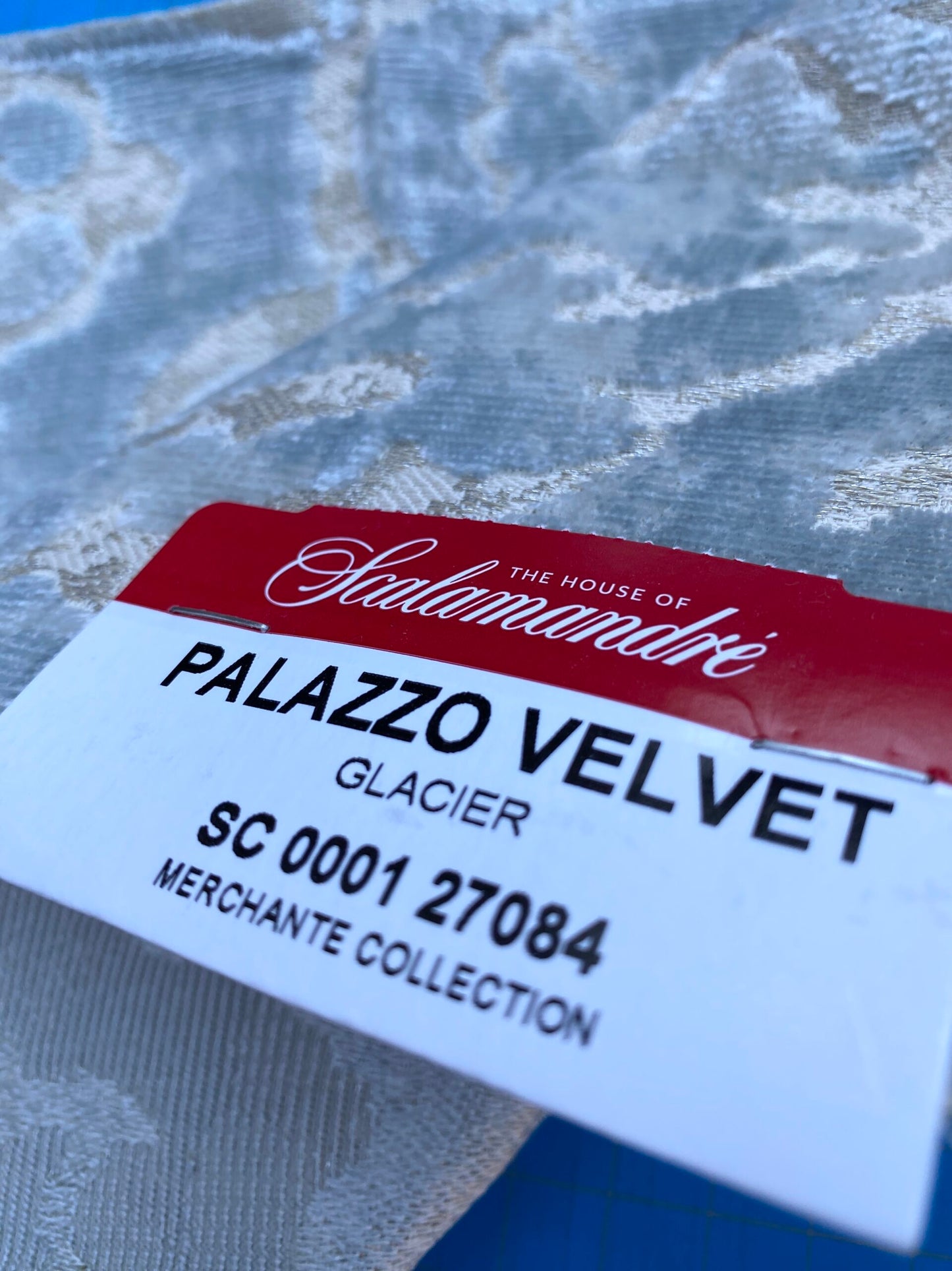 Scalamandre Palazzo Velvet Glacier Gray Damask MSRP USD 556/y