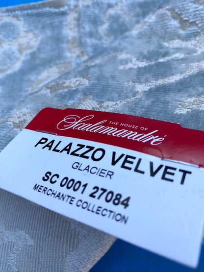 Scalamandre Palazzo Velvet Glacier Gray Damask MSRP USD 556/y