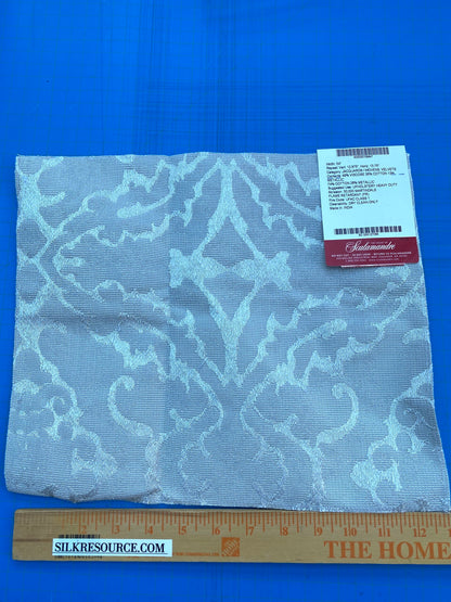Scalamandre Palazzo Velvet Glacier Gray Damask MSRP USD 556/y