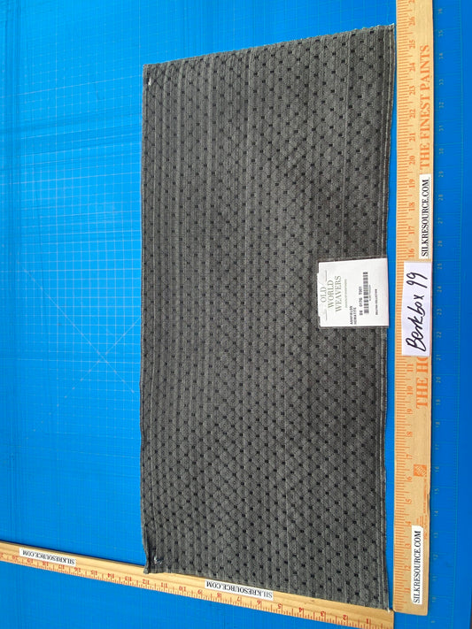 26 Berkbox99 Square Plains Texture by Old World Weavers Ashfields Hematite Gray Horsehair Diamond Small Scale MSRP USD 700+/y