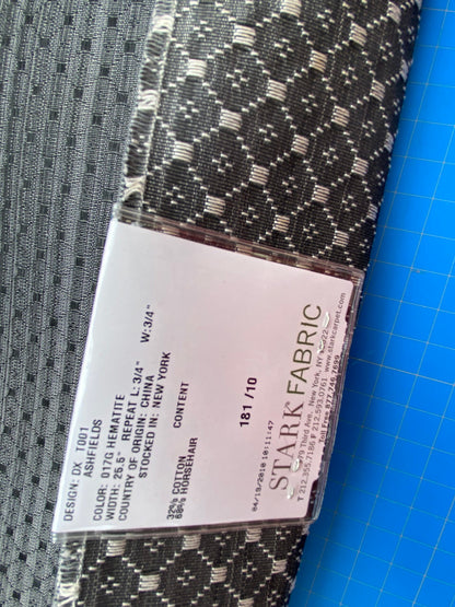 26 Berkbox99 Square Plains Texture by Old World Weavers Ashfields Hematite Gray Horsehair Diamond Small Scale MSRP USD 700+/y