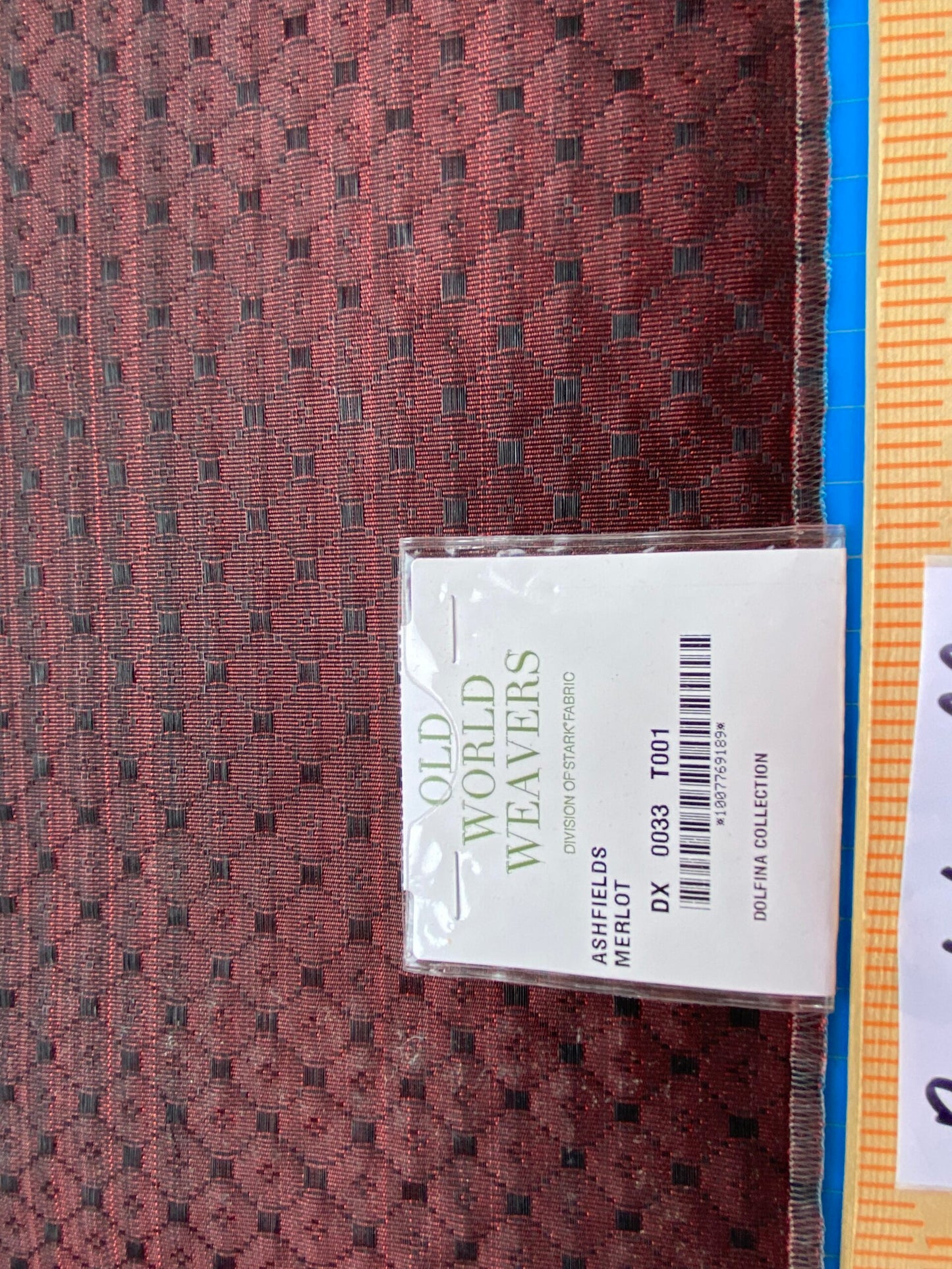 27 Berkbox99 Square Plains Texture by Old World Weavers Ashfields Merlot Deep Red Horsehair Diamond Small Scale MSRP USD 700+/y
