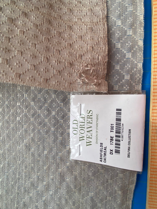 28 Berkbox99 Square Plains Texture by Old World Weavers Ashfields Oatmeal Gray Horsehair Diamond Small Scale MSRP USD 700+/y
