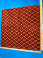 33 Berkbox99 Square Jacquard by Scalamandre Diamond Pattern Red Beige MSRP 300+/y