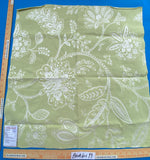 34 Berkbox99 Square Jacquard by Scalamandre Kaveri Vine Pear Green Jacquard Botanical Foliage Square inches MSRP USD232/y