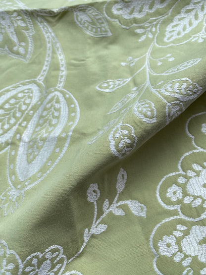 35 Berkbox99 Square Jacquard by Scalamandre Kaveri Vine Pear Green Jacquard Botanical Foliage Square inches MSRP USD232/y