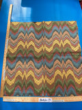 37 Berkbox99 Square Jacquard by Scalamandre Flamestitch Pattern Chevron Brown Yellow Green Red Blue MSRP USD300+/y