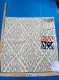 39 Berkbox99 Square Embroidery by Scalamandre Lhasa Ikat Weave Greige Beige Gray and White MSRP USD 362/Y