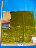 45 Berkbox99 Square Velvet by Scalamandre Aquitaine Antique Strie Velvet Green Plain Texture MSRP USD300+/y