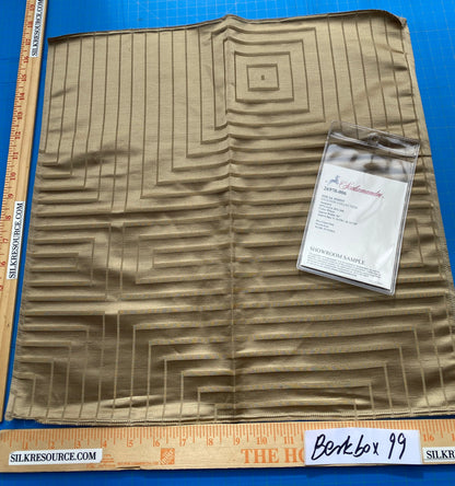 50 Berkbox99 Square Jacquard by Scalamandre Focal Point Wheat Brown Geometric Graphic MSRP USD 282/y