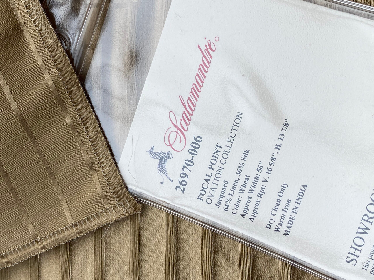 50 Berkbox99 Square Jacquard by Scalamandre Focal Point Wheat Brown Geometric Graphic MSRP USD 282/y