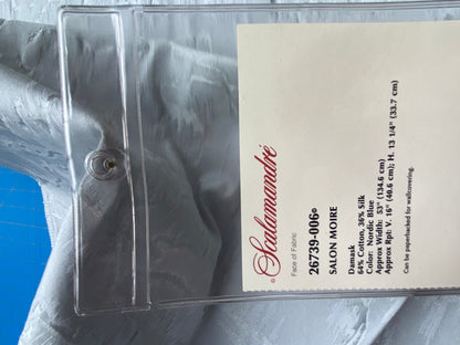 51 Berkbox99 Square Jacquard by Scalamandre Salon Moire Nordic Blue Damask Shell USD 442/yd