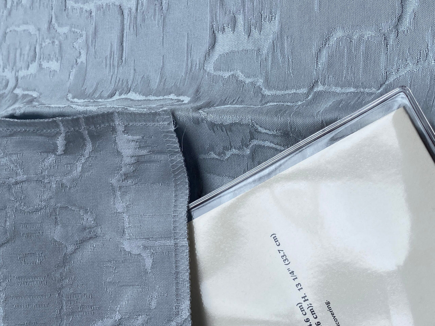 51 Berkbox99 Square Jacquard by Scalamandre Salon Moire Nordic Blue Damask Shell USD 442/yd