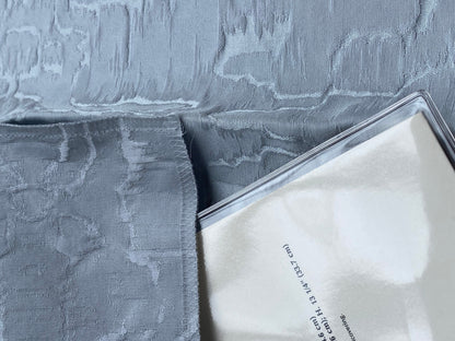 51 Berkbox99 Square Jacquard by Scalamandre Salon Moire Nordic Blue Damask Shell USD 442/yd