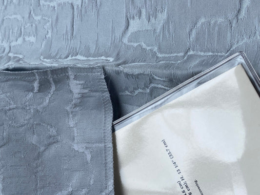 51 Berkbox99 Square Jacquard by Scalamandre Salon Moire Nordic Blue Damask Shell USD 442/yd
