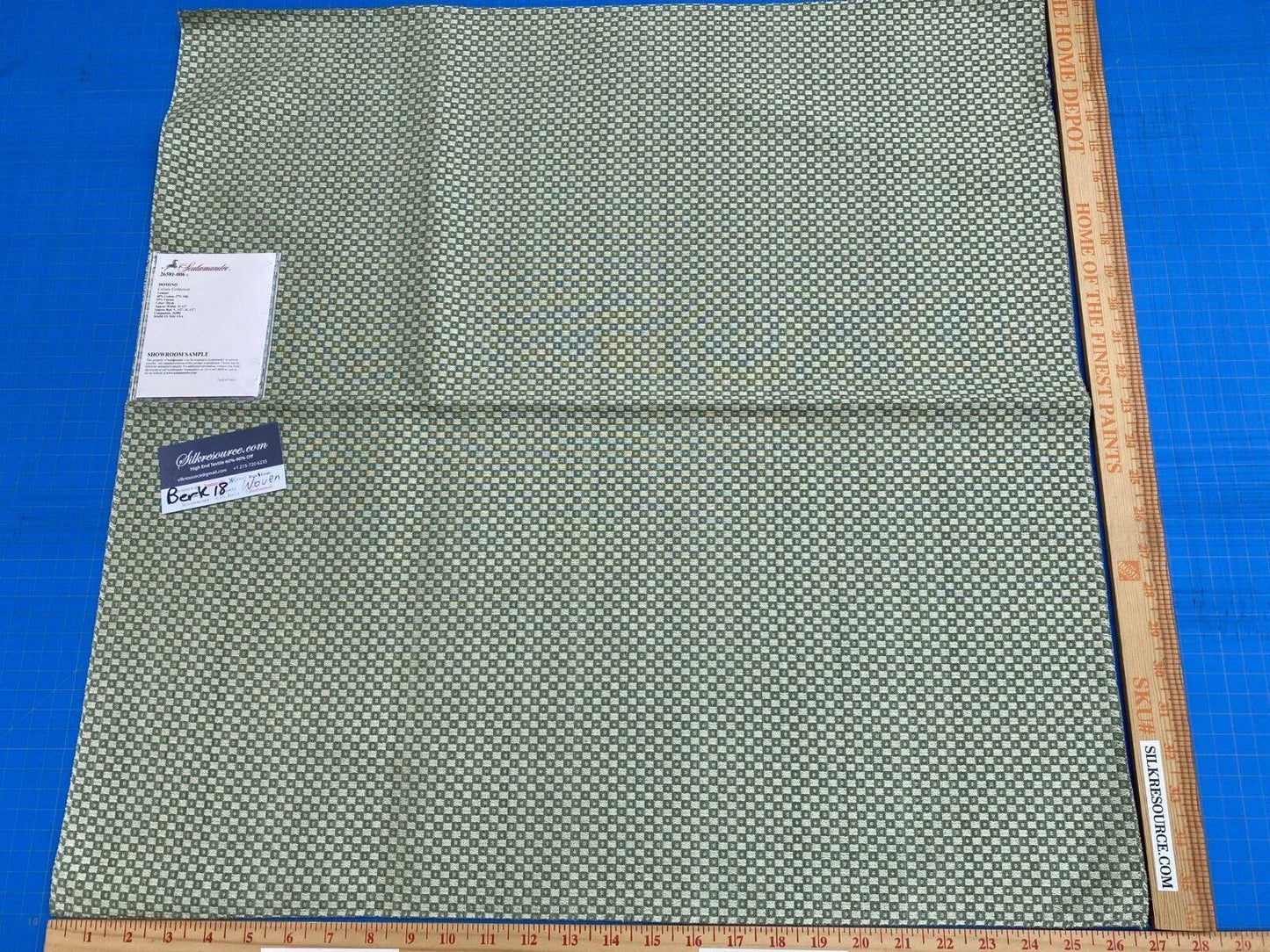 7 Berkbox18 Scalamandre Woven Domino Colony Collection Lampas Thym