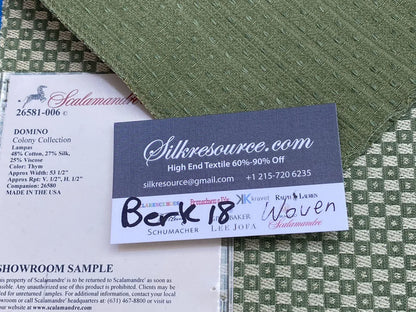 7 Berkbox18 Scalamandre Woven Domino Colony Collection Lampas Thym