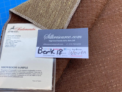 14 Berkbox18 Scalamandre Woven Ceylon Unito Colony Collection Maroon