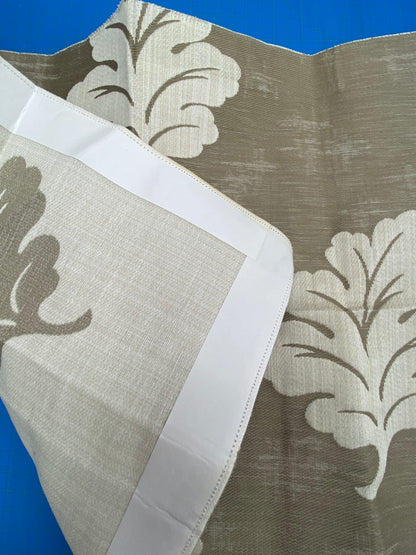 4 Berkbox100 Square Jacquard by Scalamandre Cordova Allover Brocatelle Taupe Leaves Foliage MSRP 300+/y