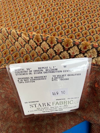 9 Berkbox100 Square Jacquard by Old World Weavers Verrier Harvest Gold Black Diamond Ogee MSRP USD 668/y